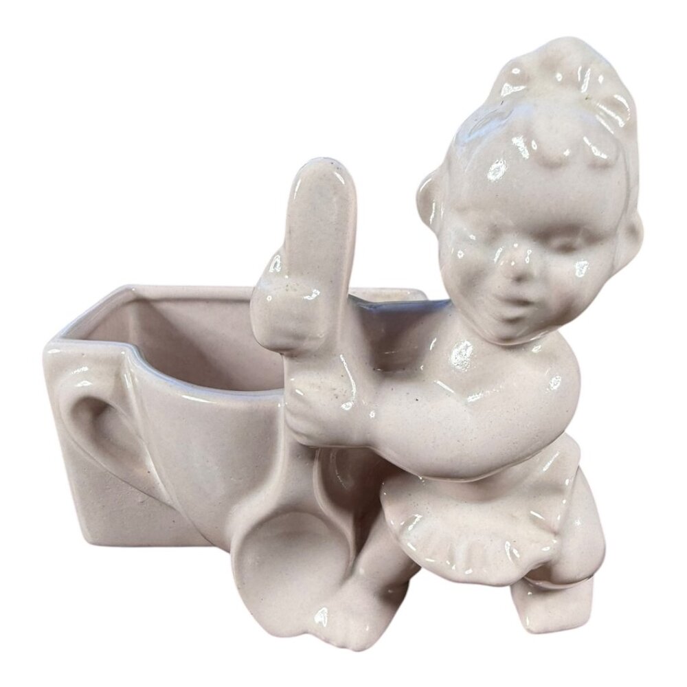 Haeger Girl with Spoon Planter